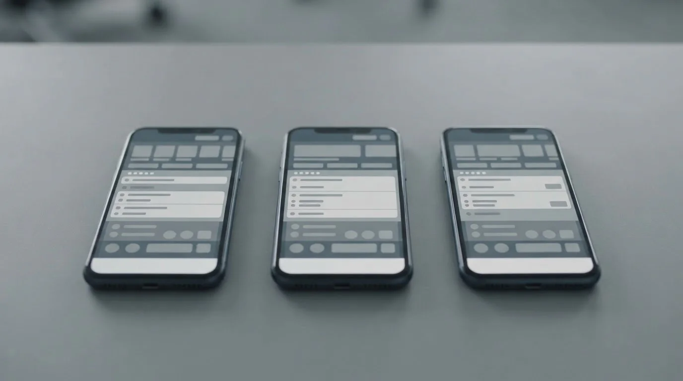 Smartphones mostrando interfaces de aplicaciones de apuestas reguladas en España