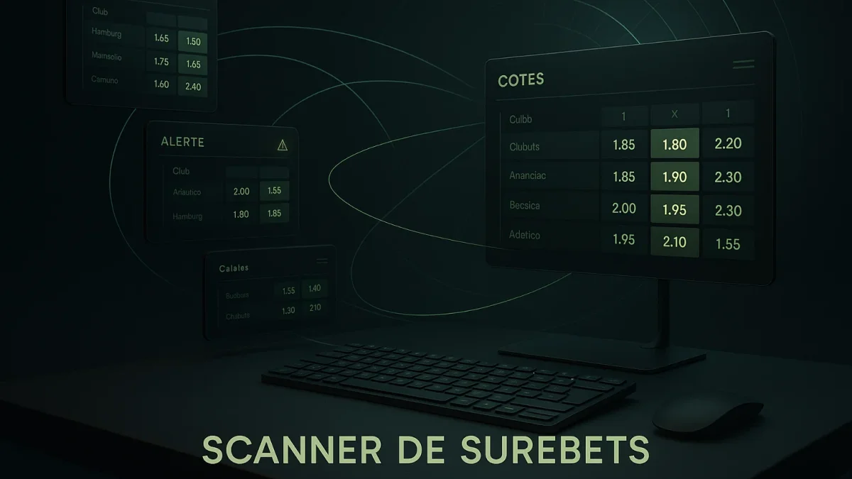 Cálculo matemático de surebets - fórmula de arbitraje con visualización de probabilidades y cuotas