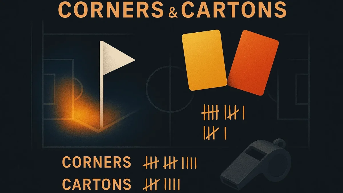 Mercados de córners y tarjetas en apuestas de fútbol - estadísticas alternativas