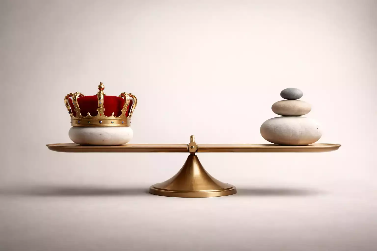 Balanza equilibrando confianza y humildad en decisiones de apuestas