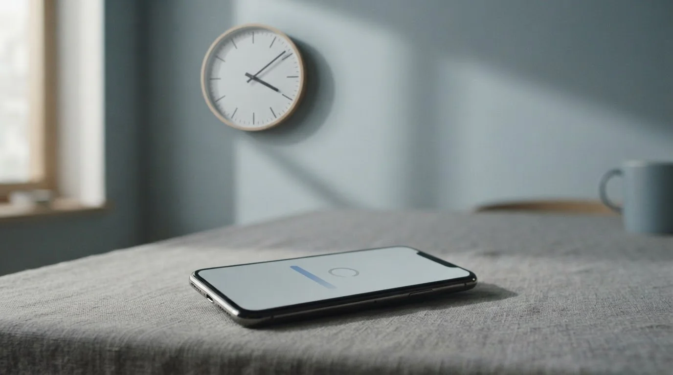 Reloj y dispositivo móvil representando el tiempo de procesamiento de pagos